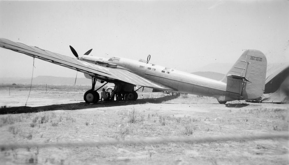 Tupolev ANT-25 reg. URSS-N025-1 at San Jacinto, July 1937 (2 ...