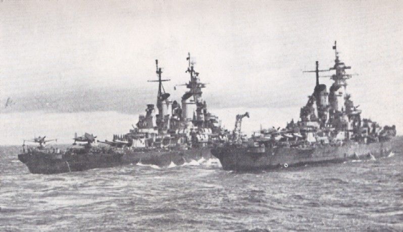 US battleships en-route to Japan