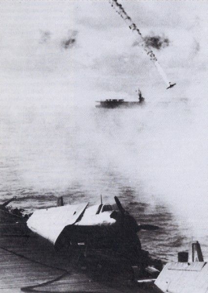US carriers under Kamikaze attack