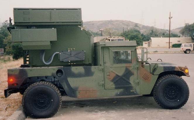 US Humvee Avenger Side View Parked