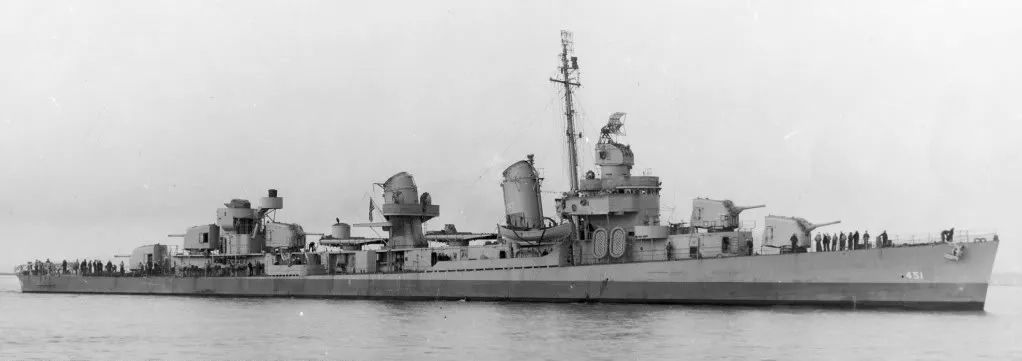 USS Chevalier (DD-451) a Fletcher class destroyer in 1942