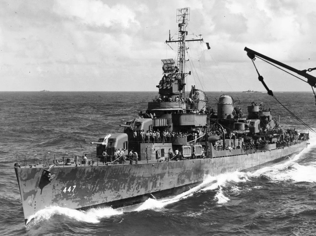 USS Jenkins (DD447) a Fletcher class destroyer, 1943 Aircraft of