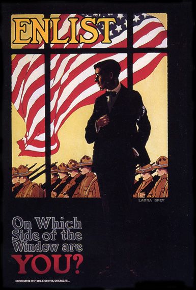 World War One US Propaganda Poster "Enlist"