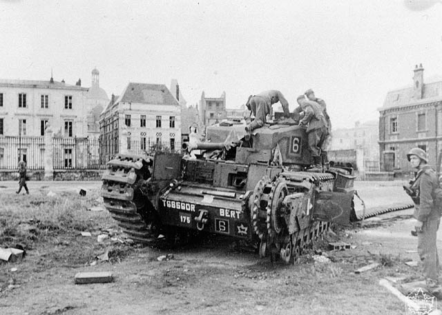 Wrecked Churchill at Dieppe