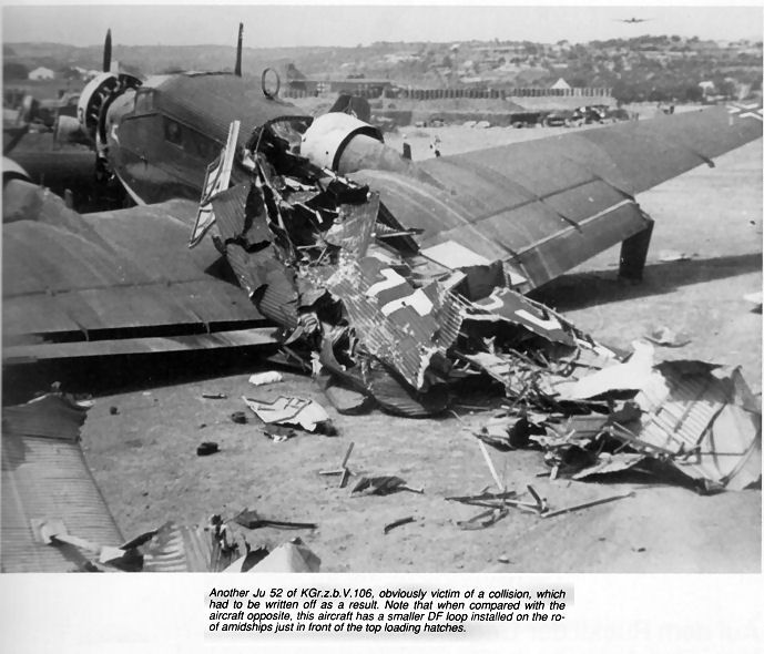 Wrecked Ju52 victim of a colilsion on Crete