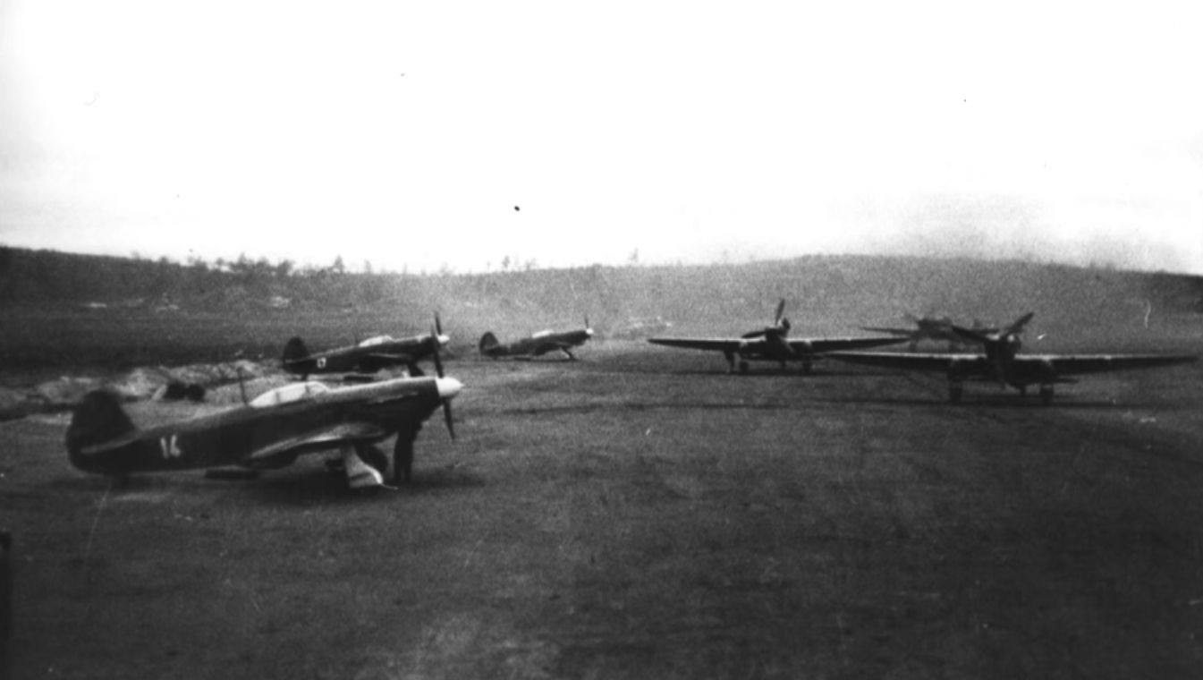 Yakovlev Yak-1s of the 20 IAP and Ilyushin Il-2s of the 46 ShAP